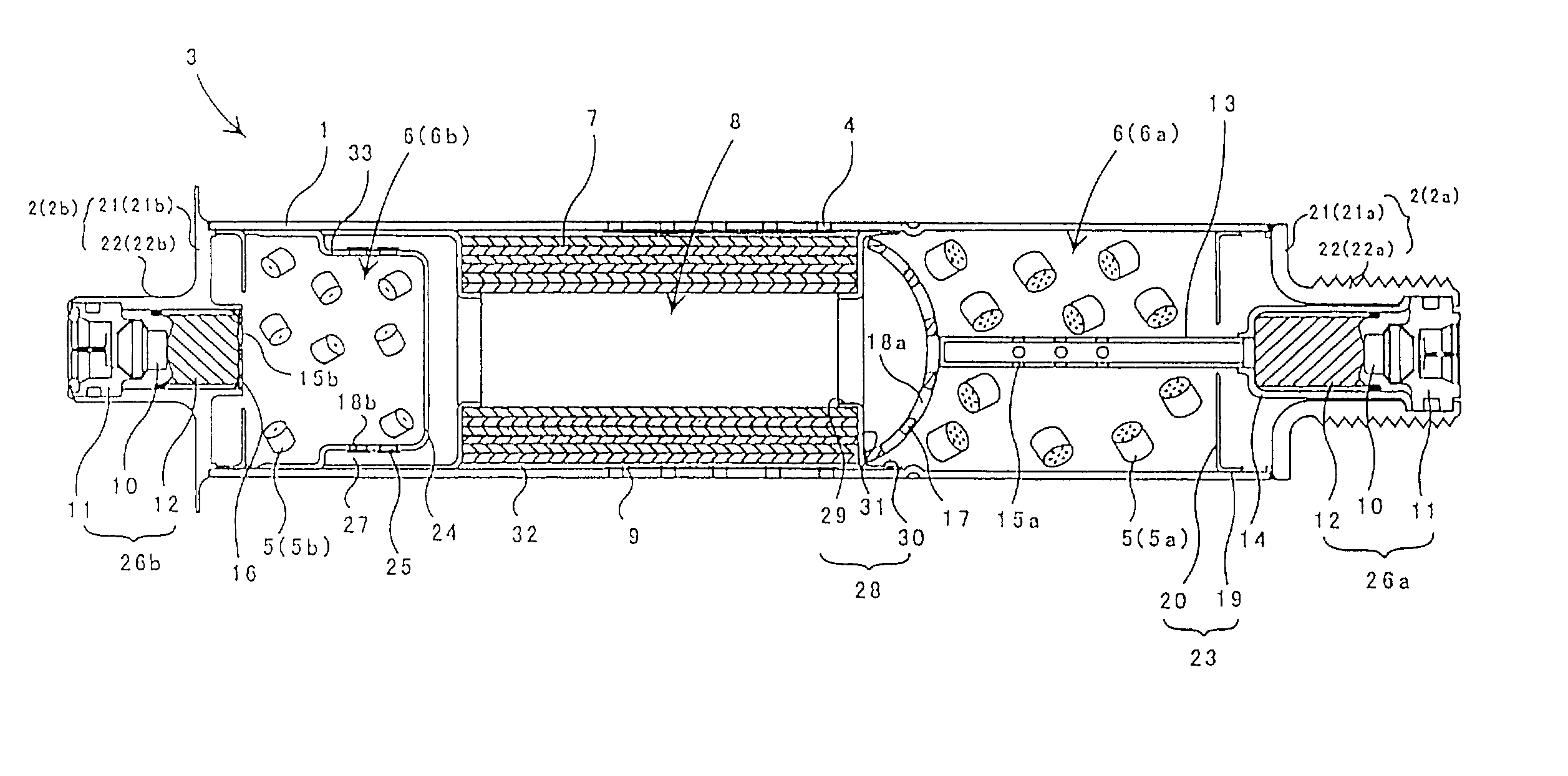Gas generator for air bag and air bag device