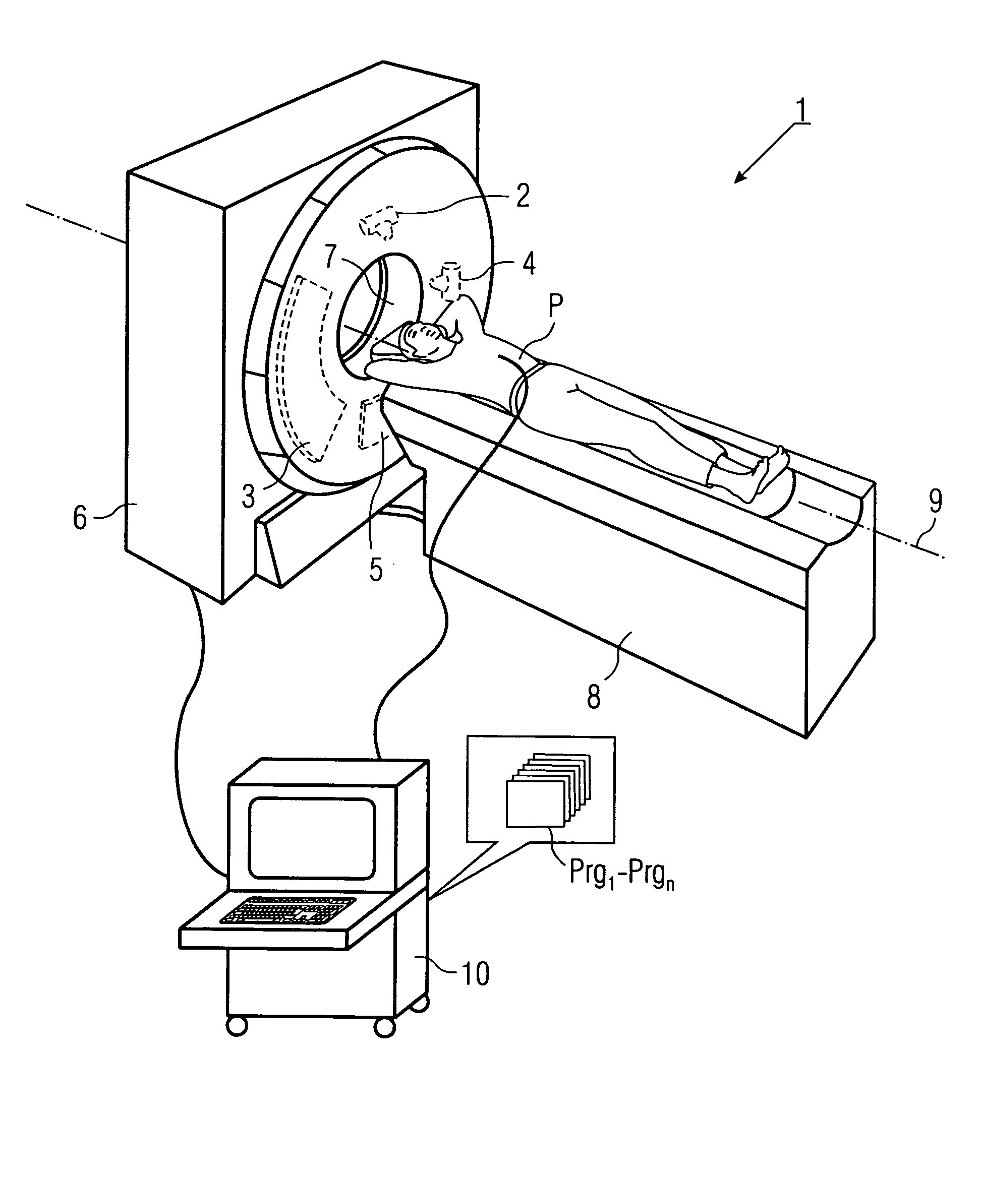 Method for production of tomographic section images of a periodically moving object with a number of focus detector combinations