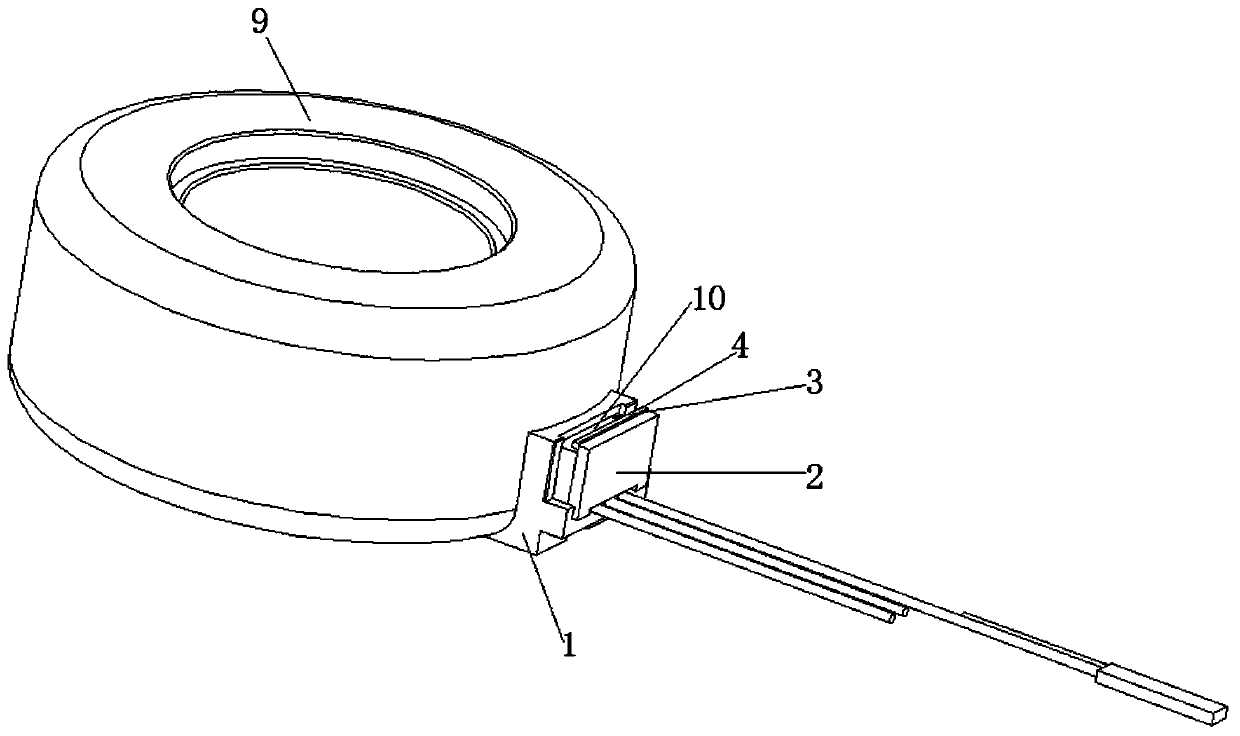 Self-locking structure of stator protector and plastic package motor