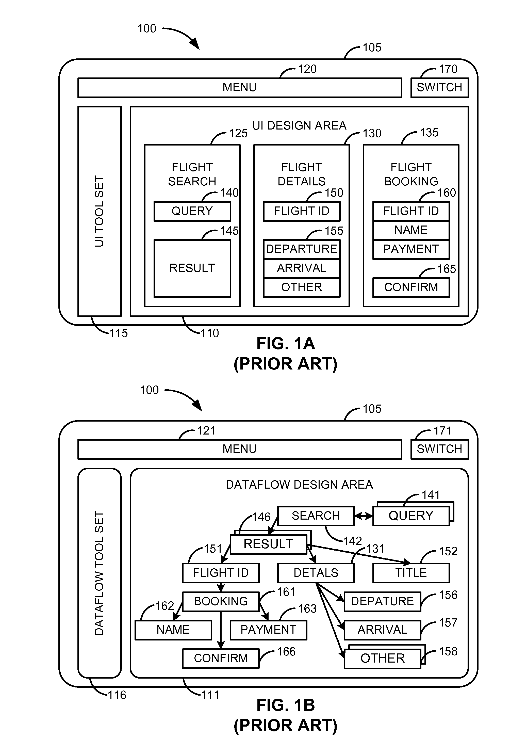 In-place user interface and dataflow modeling