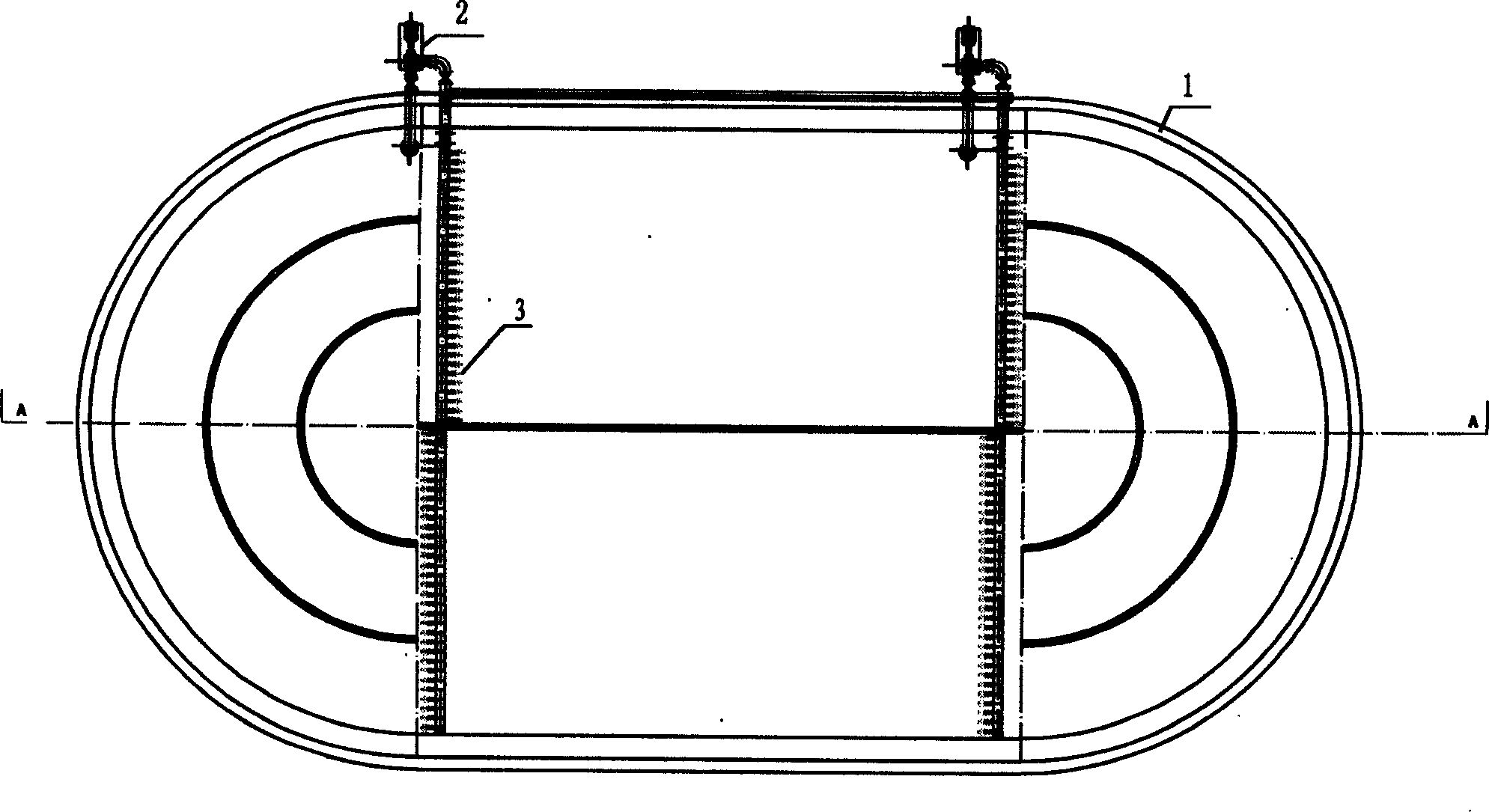 Deep channel type oxidation channel wastewater treatment system