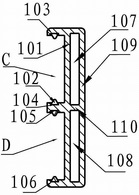 Computerized flat knitting machine inlaid yarn nozzle transmission device