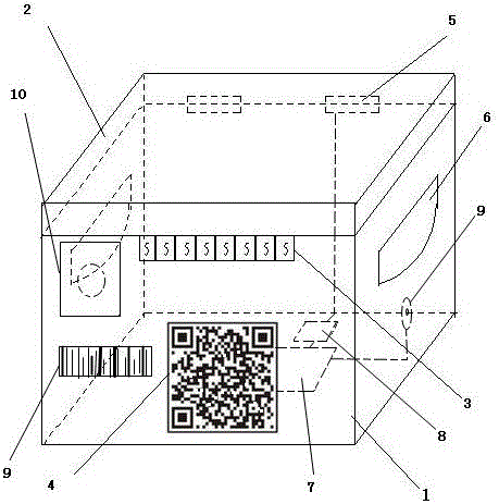 Reusable express packaging box provided with coded locks and unlocking process of reusable express packaging box