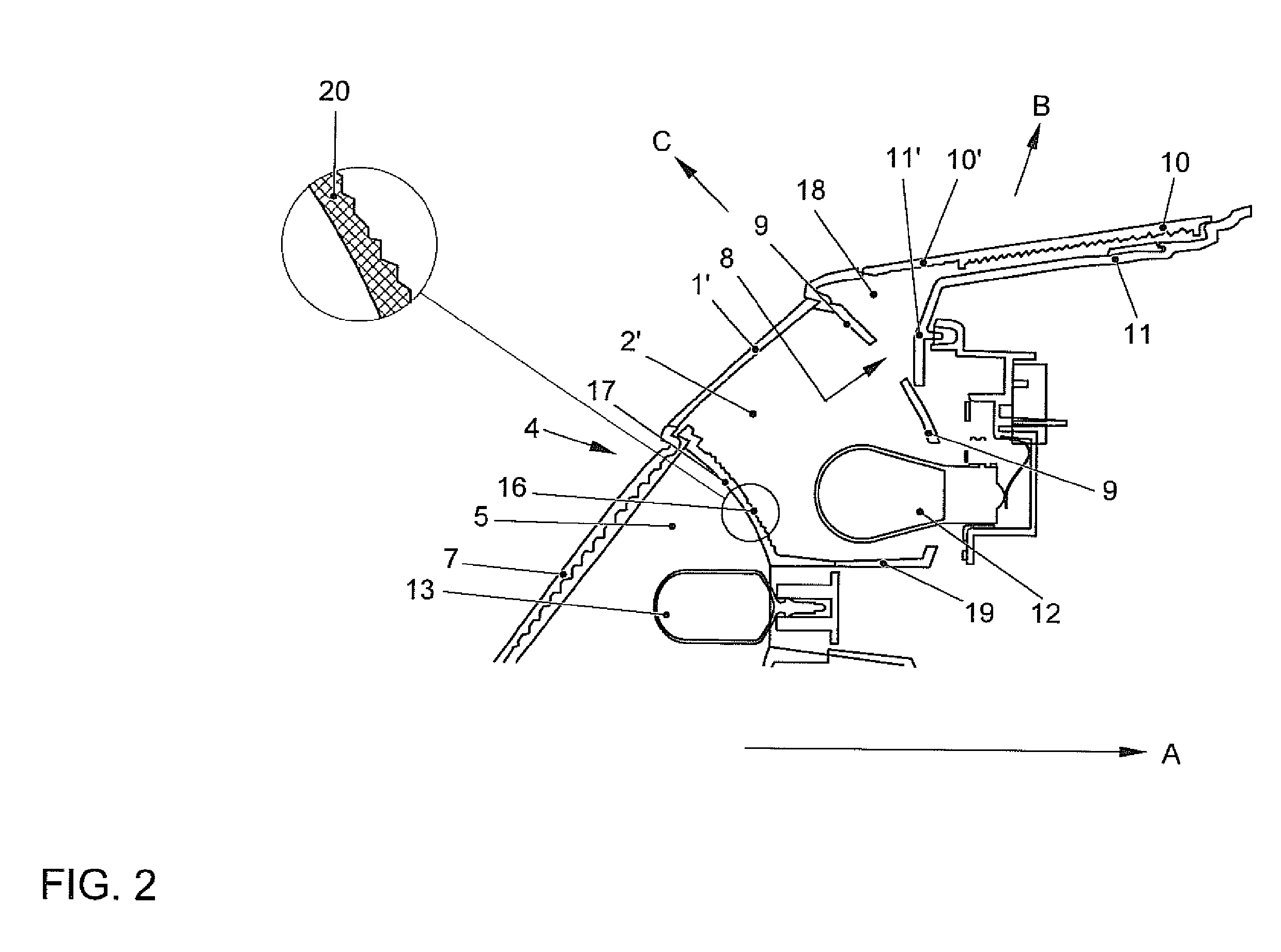 Vehicle illuminating device comprising an auxiliary reflector for lateral deflection of a light portion of a light source