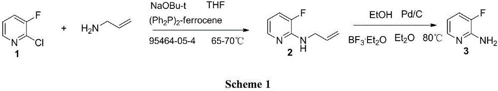 Preparation method of 2-amino-3-fluoropyridine