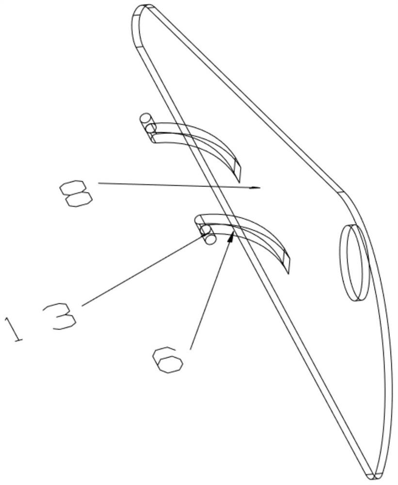 A connection structure of negative pressure folding wings