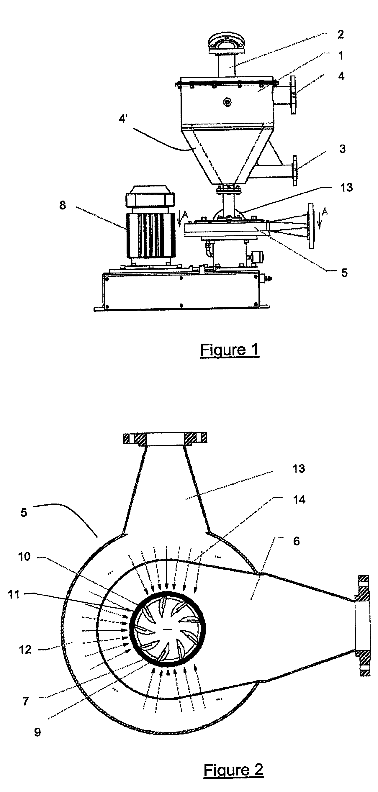 Device for preparing a dispersion of water-soluble polymers in water, and method implementing the device