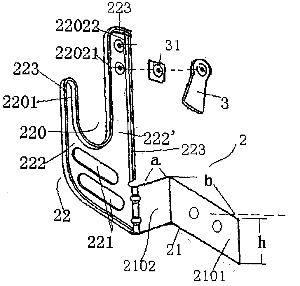 Hook components for stairs