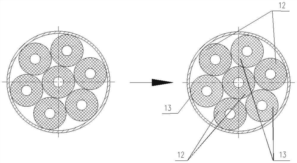 A free-loading single-chamber double-push solid small rocket structure