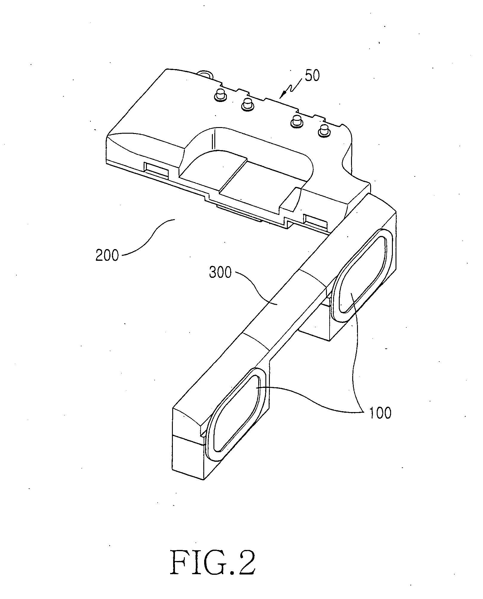 Speaker device for portable terminal using antenna mounting space