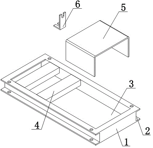 Middle layer separation frame of storage bin