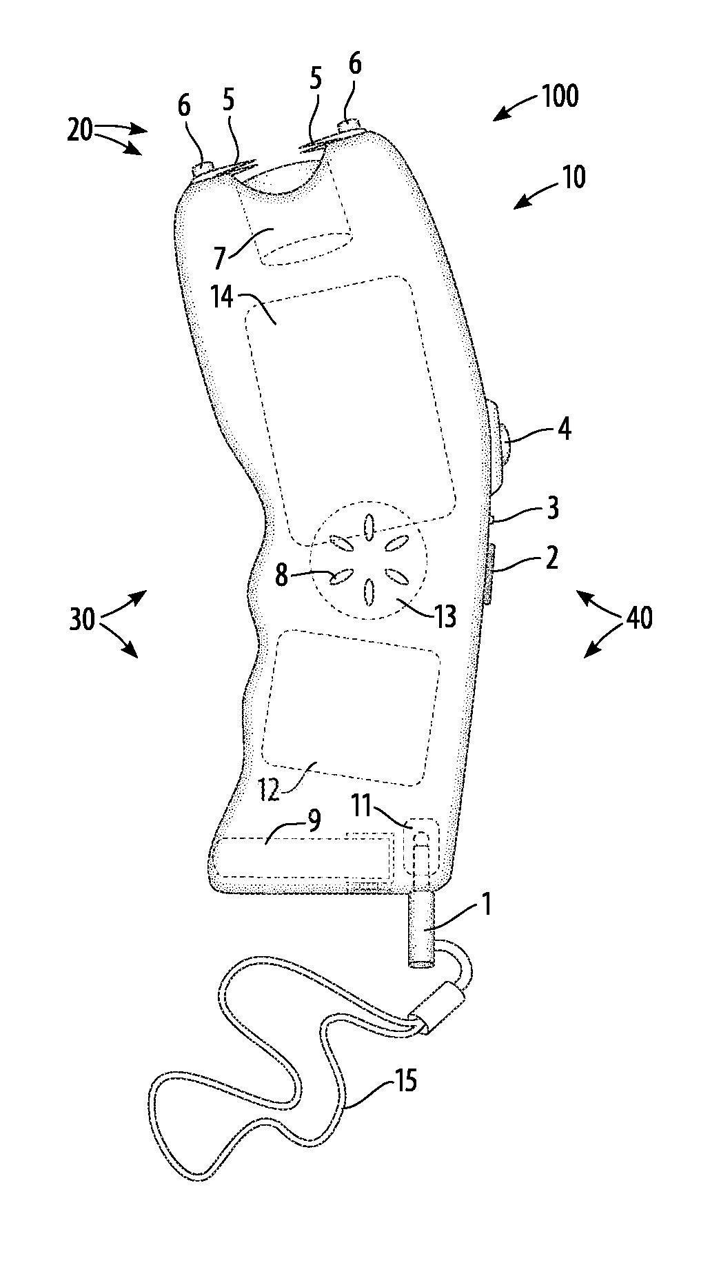 Hand-held personal-protection shock device