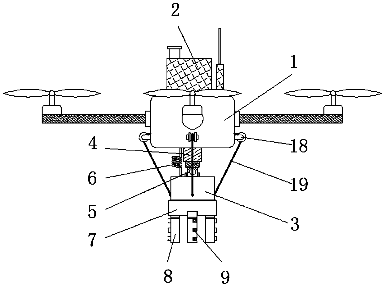 An adjustable rotary spraying rack for agricultural spraying drones