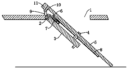 Concealed deformed stairs of loft-style building