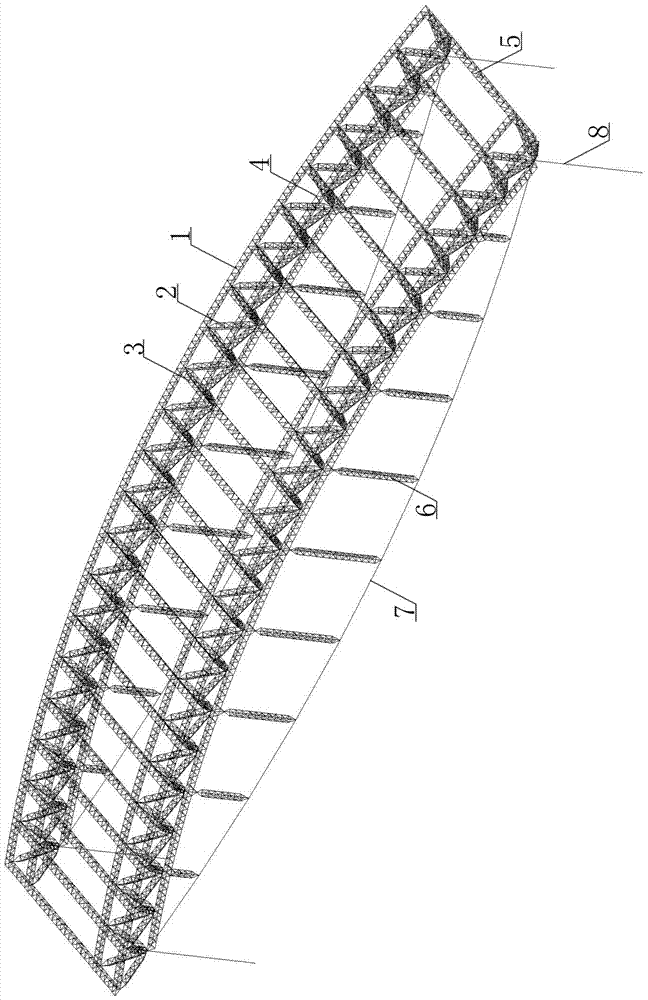 Giant prestressed tension string structure and construction method suitable for super-long-span coal yard closure