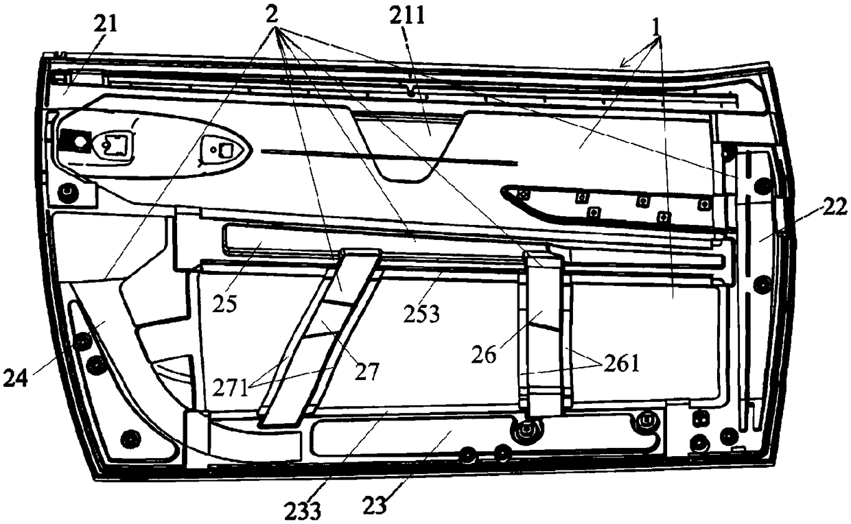 Vehicle door assembly for electric vehicle and processing method thereof