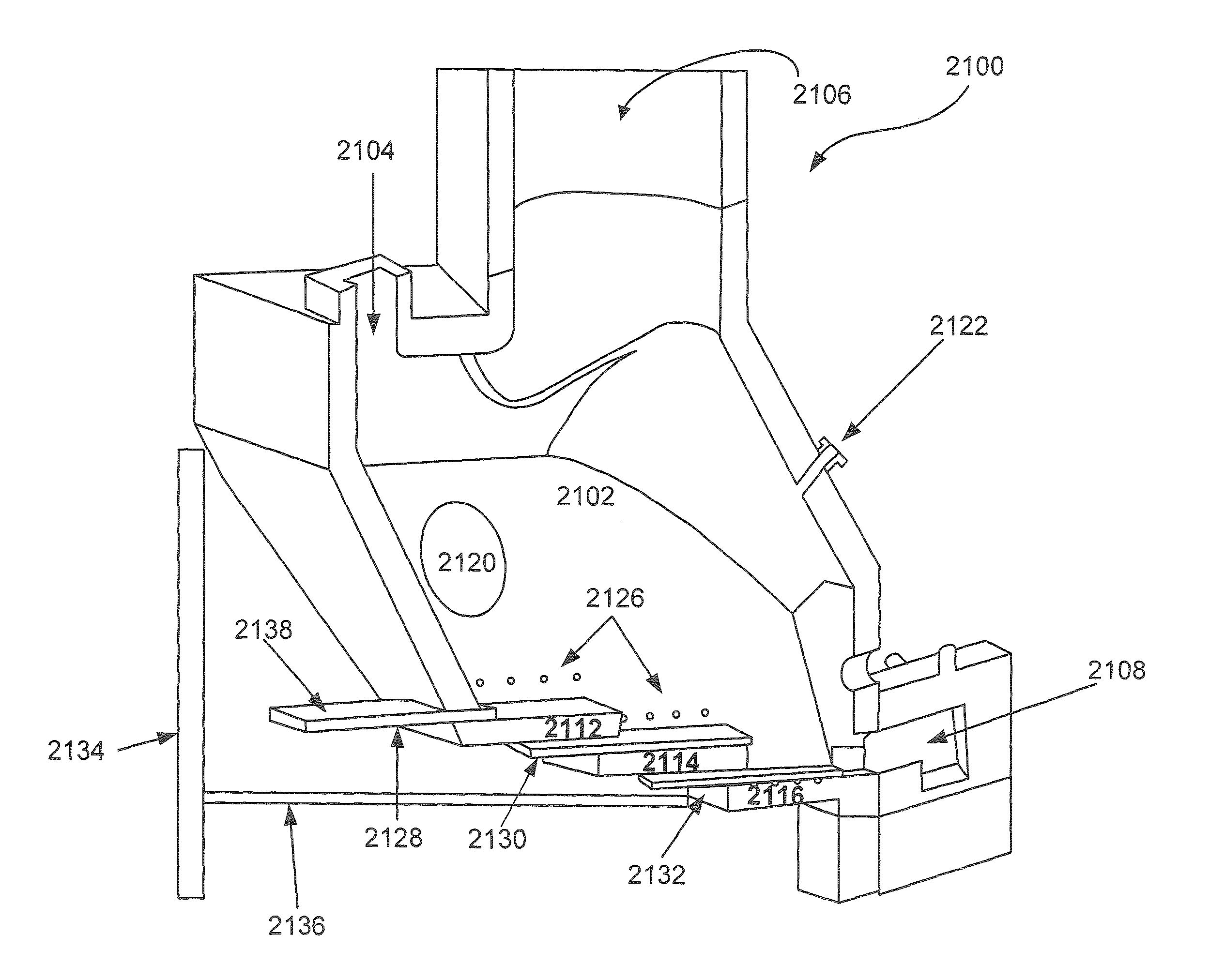 Horizontally-oriented gasifier with lateral transfer system