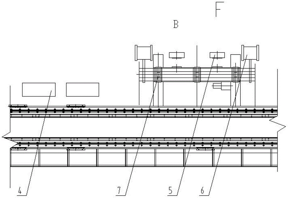 Positioning device for lower trolley of steel pipe binding machine