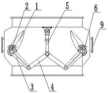 Device capable of adjusting flue flow area