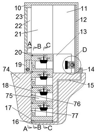 Electric appliance cabinet device sequentially stored at high position