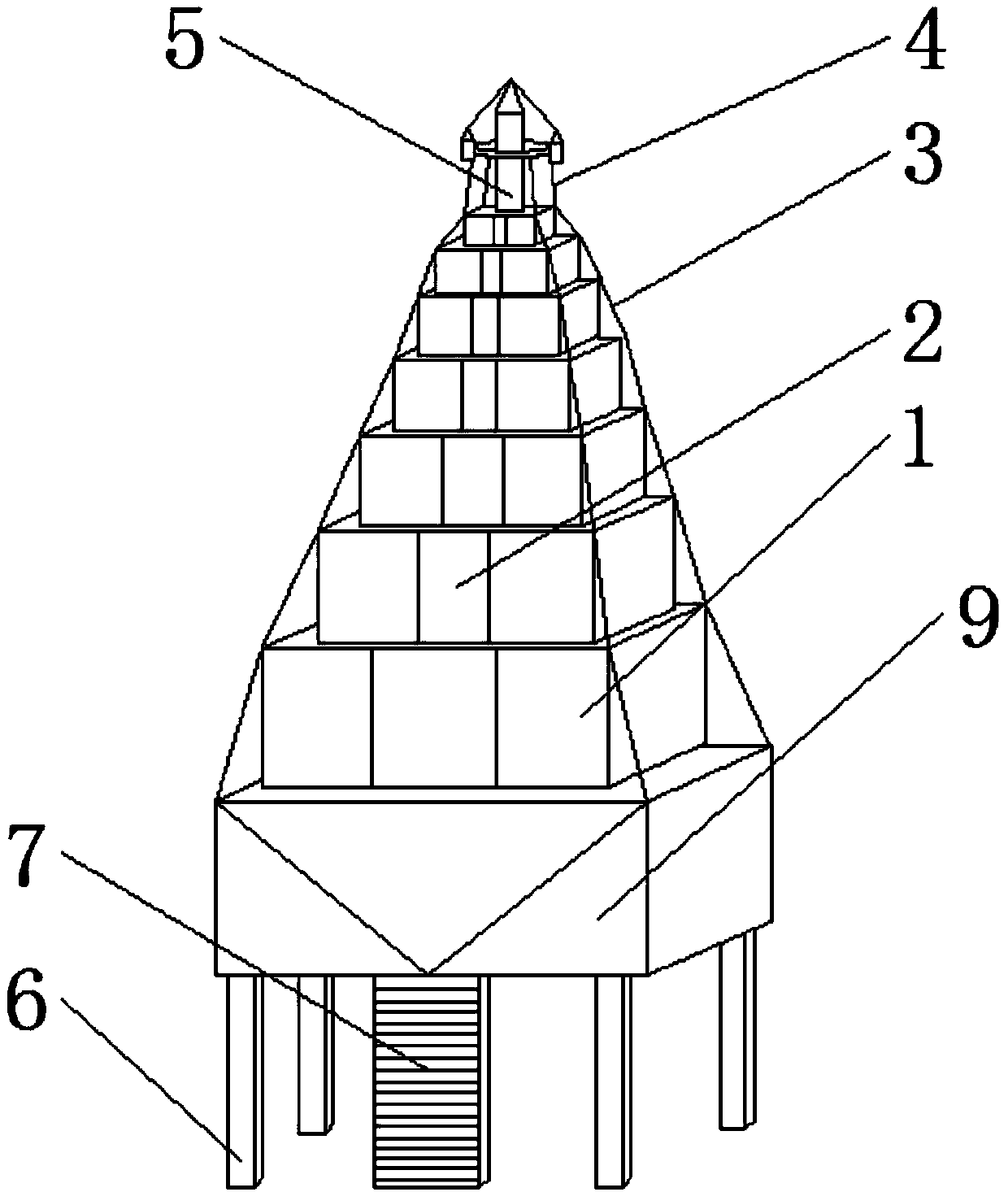 Communication tower convenient to combine and disassemble