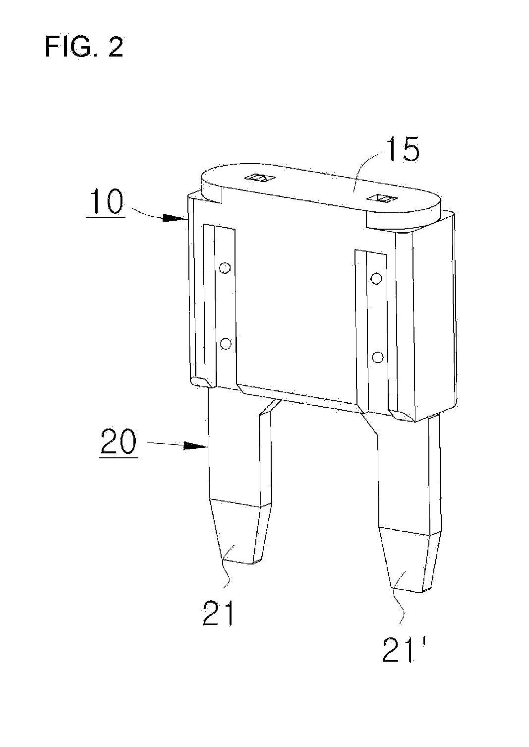 Automobile fuse which changes color when short circuited, and preparation method thereof