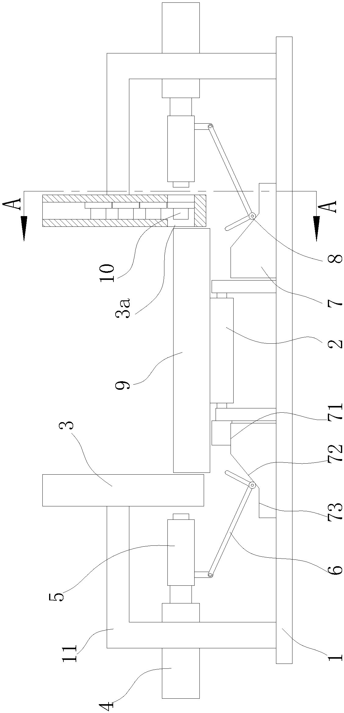 A continuous automatic press-fitting device for idlers and flanging bearing seats