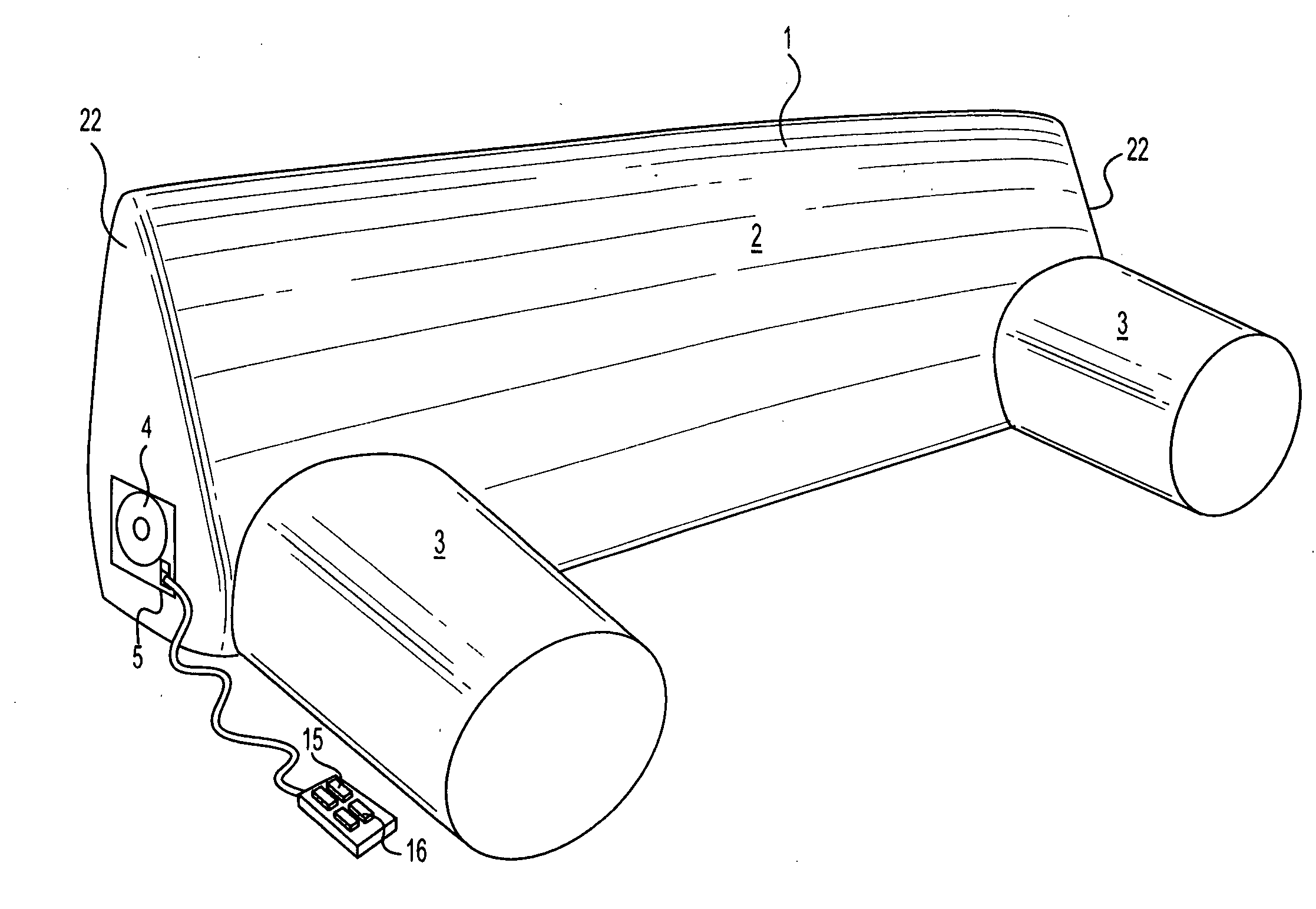 Inflatable cushion for turning a bed into a sofa