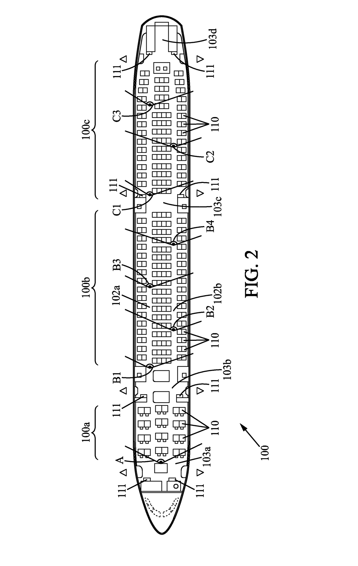 Cabin monitoring system and cabin of aircraft or spacecraft