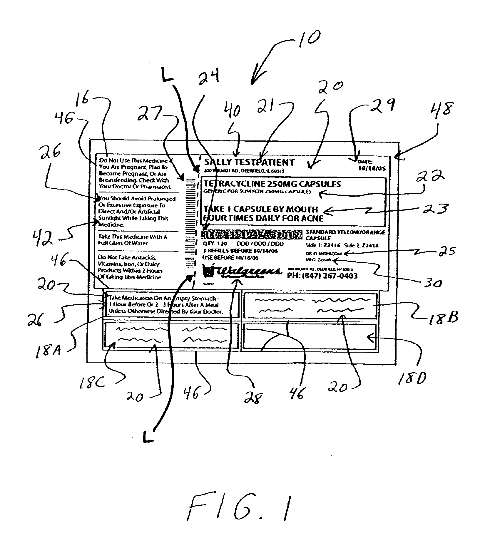 Pharmacy label and method for preparation