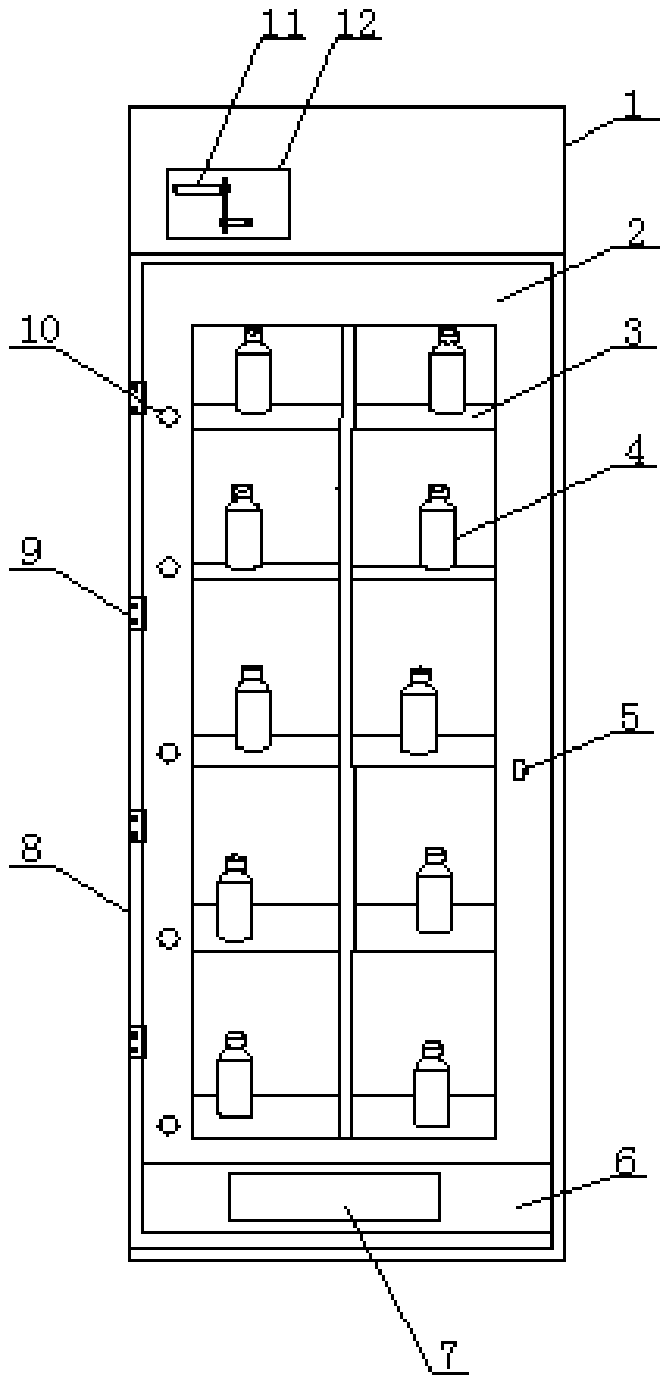 A medicament classifying and processing storage cabinet