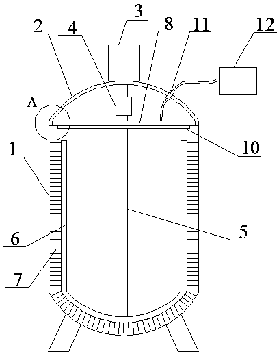 Chemical reaction kettle dirt clearing device
