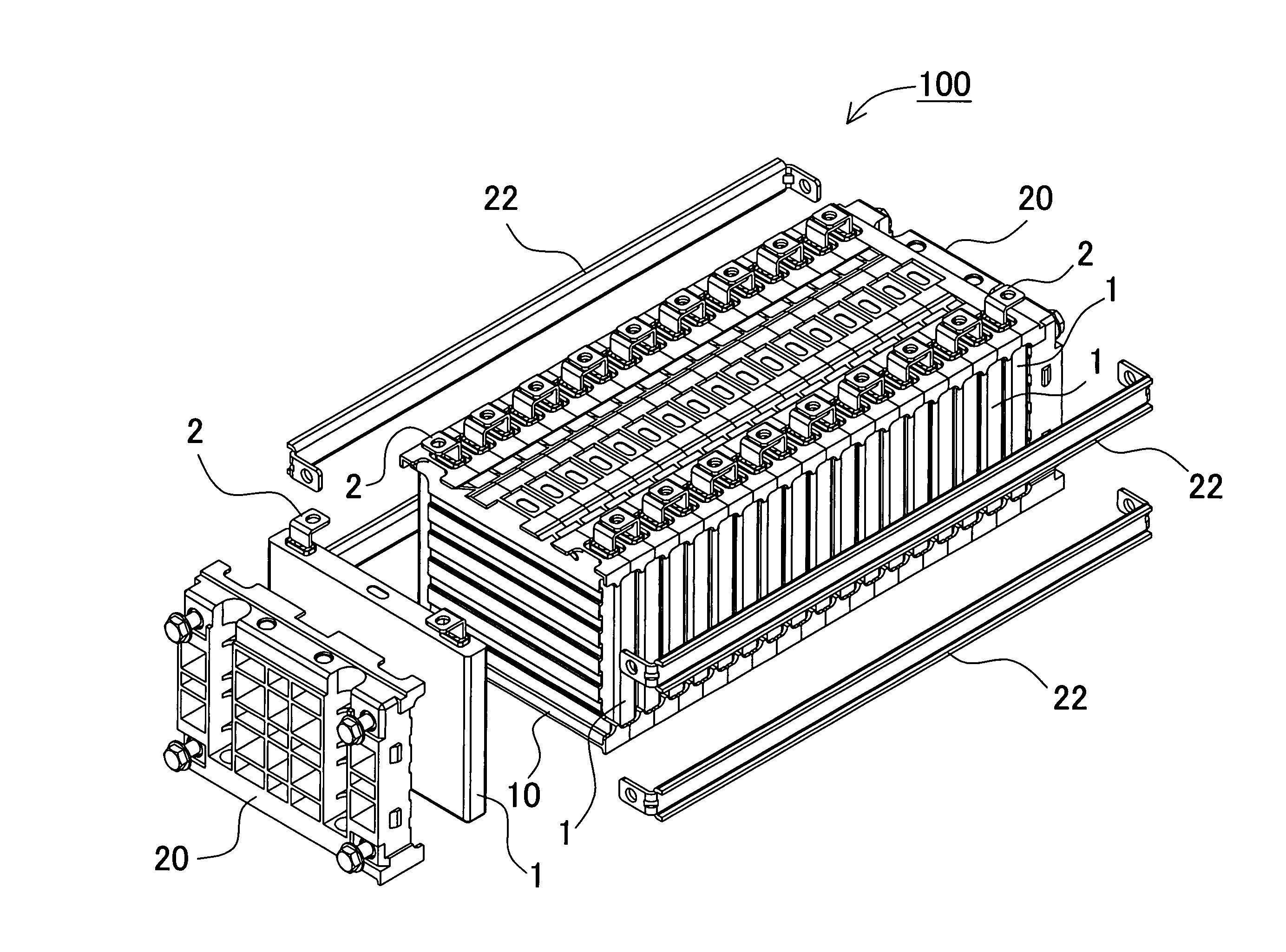 Battery pack and battery pack separator