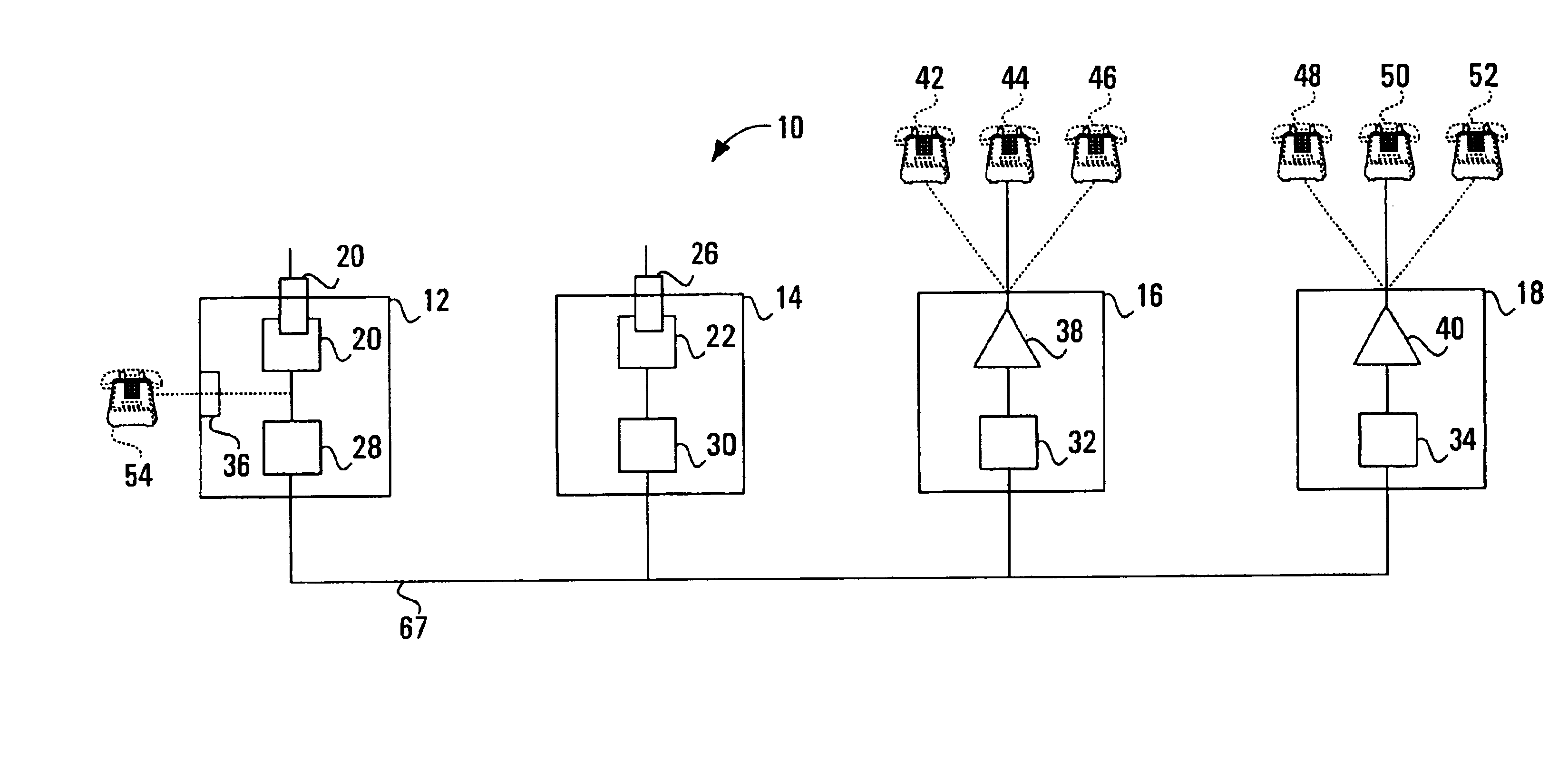 Communications unit, system and methods for providing multiple access to a wireless transceiver