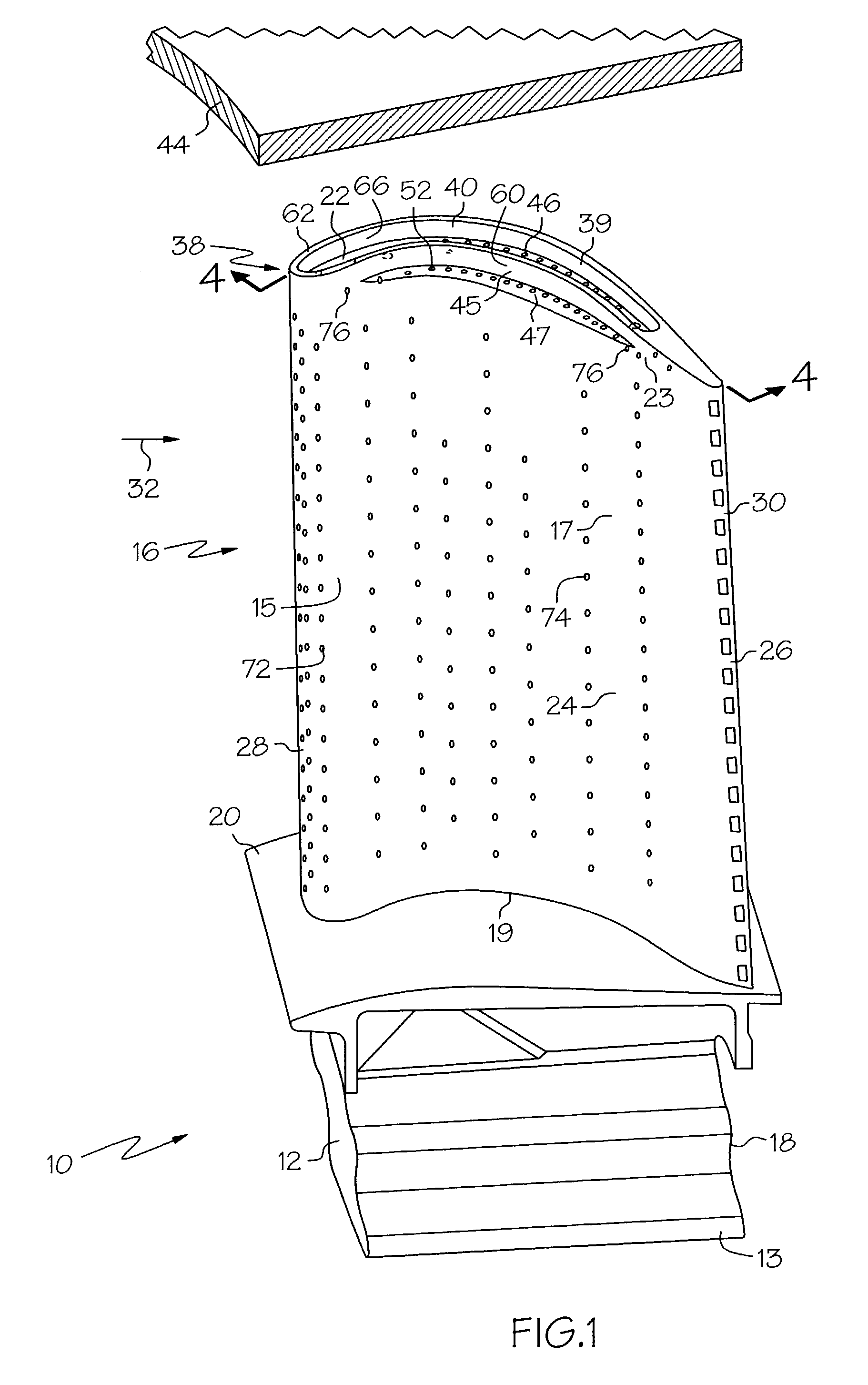 Turbine blade with recessed squealer tip and shelf