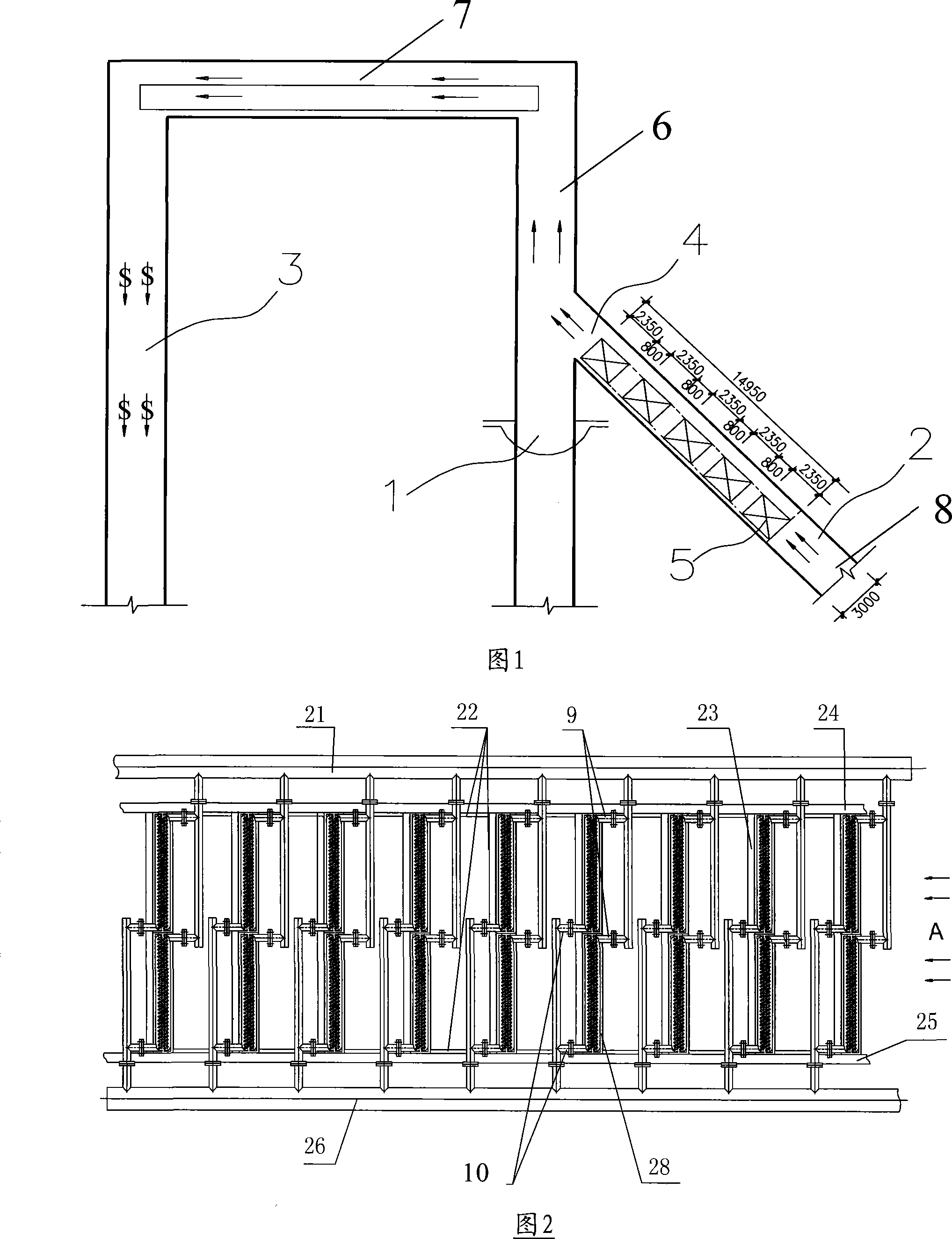 Cold air radiating system and method for hot working face of deep mine