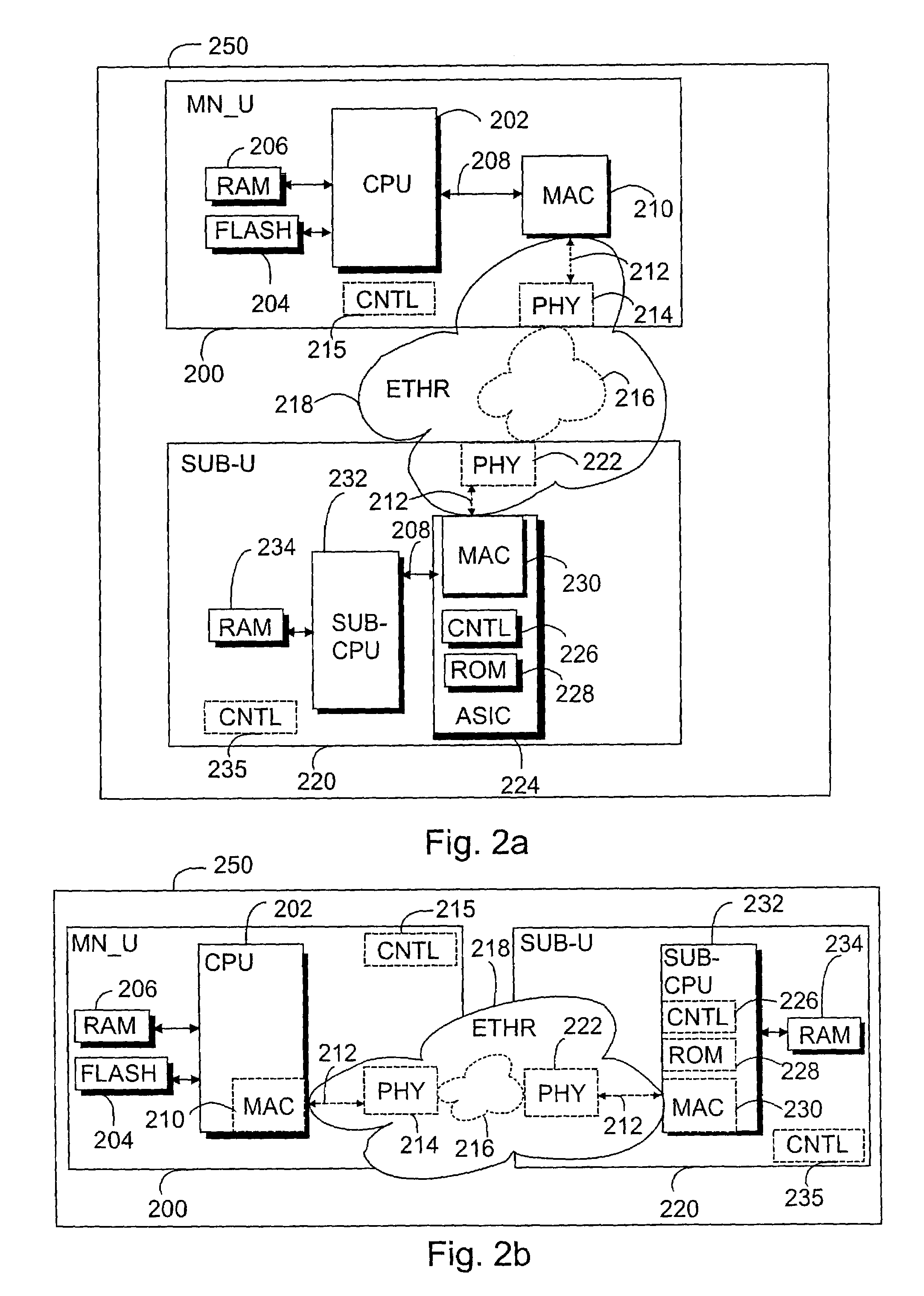 System for booting distributed processor architecture by loading boot software via ethernet to sub-unit after main unit is booted and released the sub-unit from reset