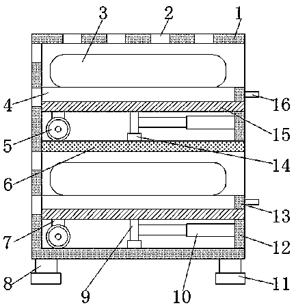 Containing device for fodder for livestock and poultry breeding