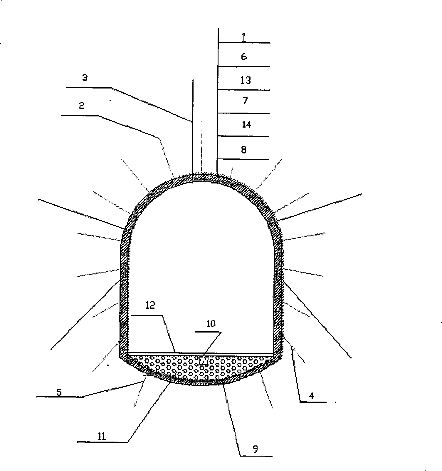Soft expansion type wall rock tunnel support method