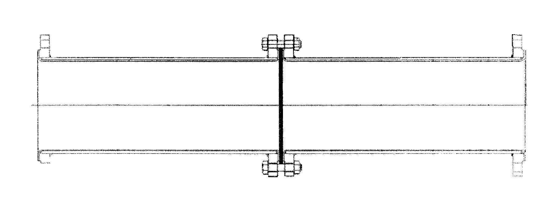 Flange-free plastic coated pipeline