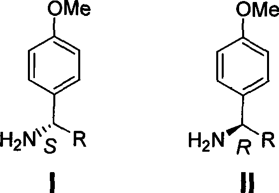 Process for synthesizing chiral methoxybenzylamine