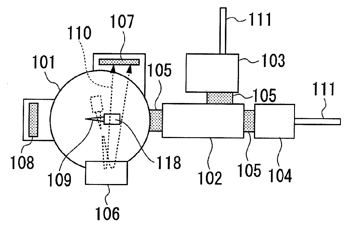 Gas charge container, atom probe apparatus, and method for analyzing hydrogen position in material