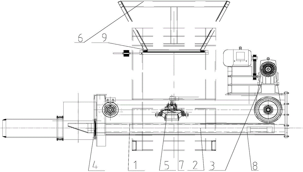 Laser material level meter loading mechanism of high-pressure slag skimming and loading machine for smelting magnesium metal