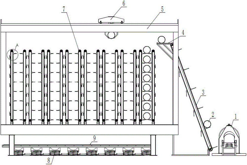 An automatic stacking system for prefabricated pile reinforcement cages