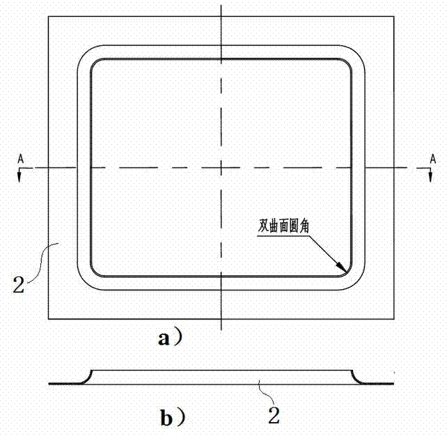 Manufacturing method of door or window frame angle curved surface structure