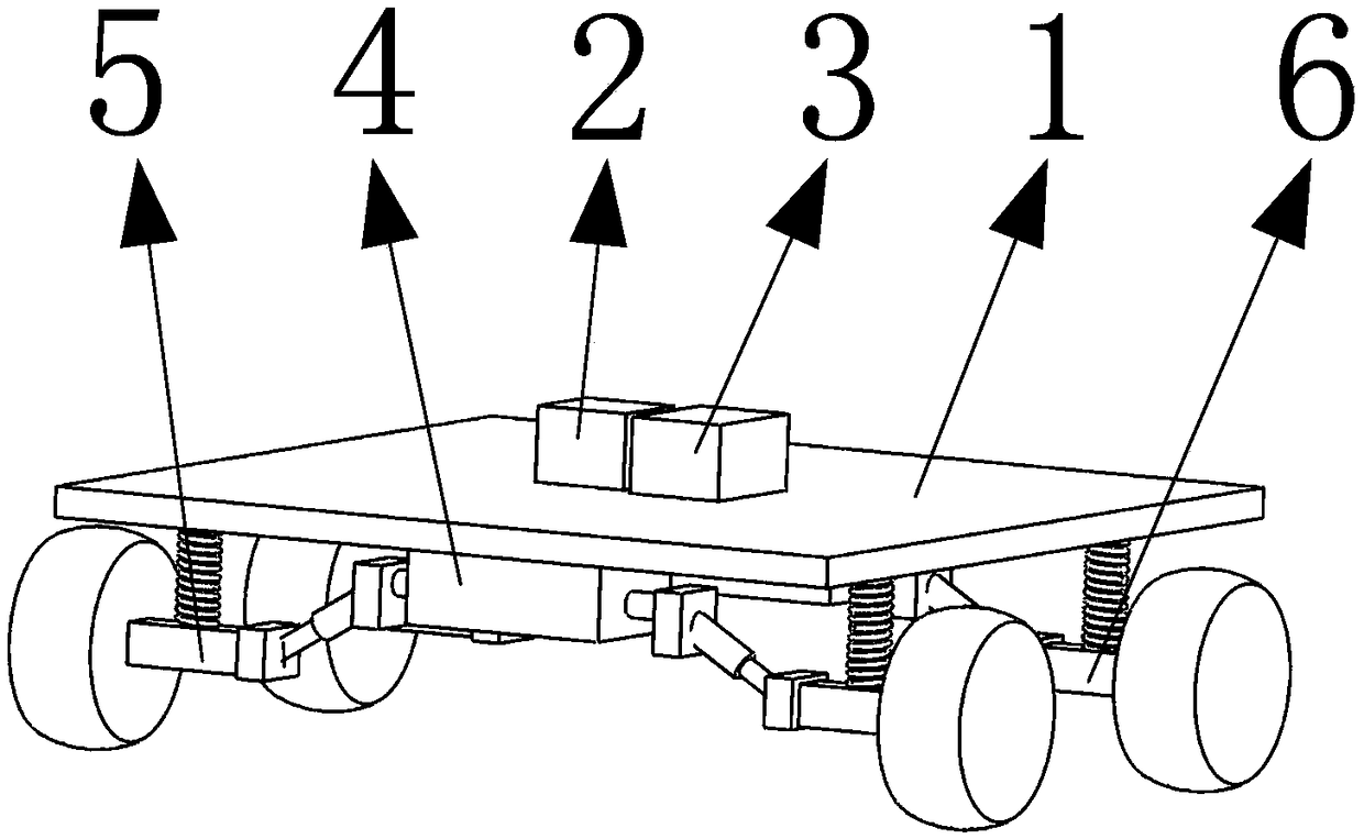 A wheel type four-wheel-drive walking platform for robots