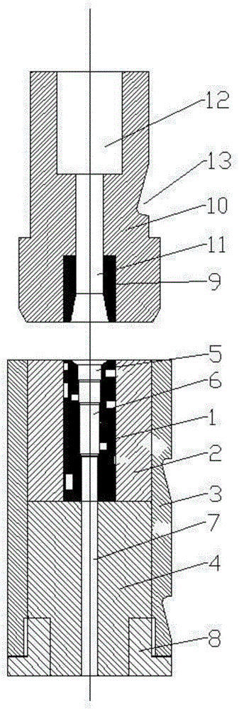 Cold extrusion mold for output shafts and preparation method thereof