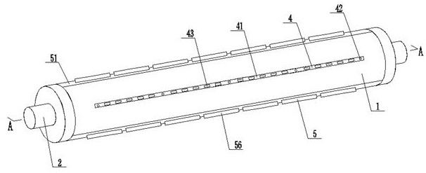 Uniform-expansion air expansion shaft and production process thereof