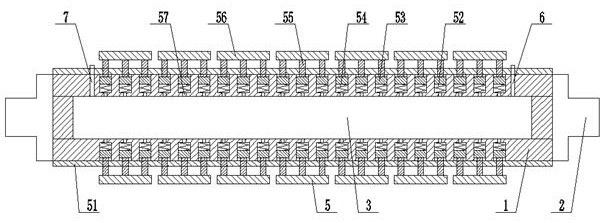 Uniform-expansion air expansion shaft and production process thereof