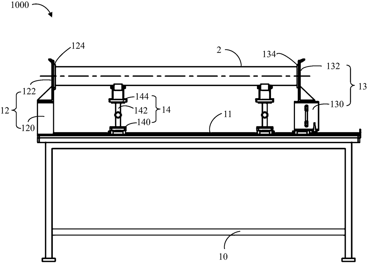 Clamping structure and clamping method for quartz rods and rod-assembly platform